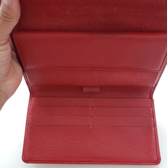 Authentic Louis Vuitton Red Epi Leather Wallet - Picture 8 of 15